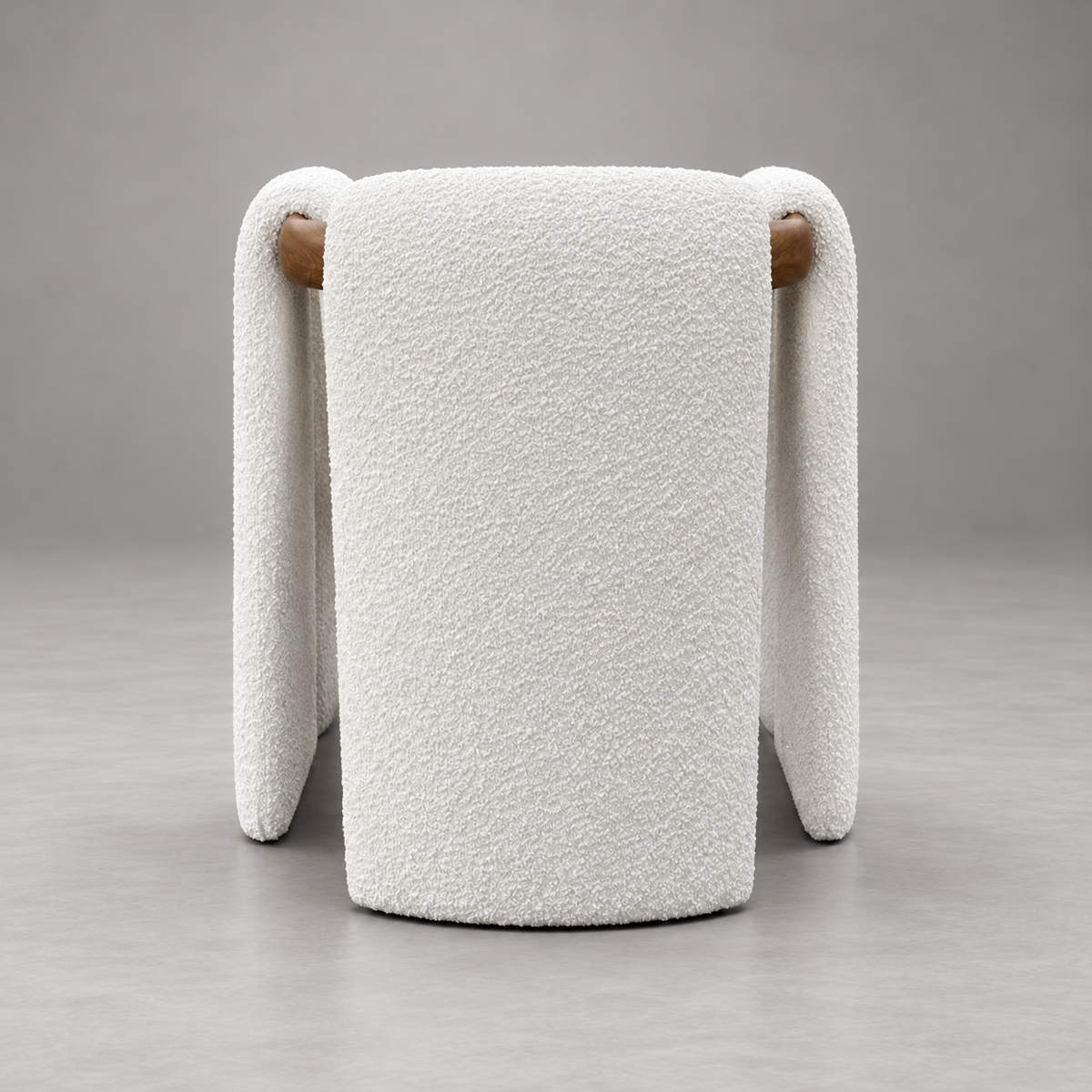 Luno Sculptural Bouclé Dining Chair